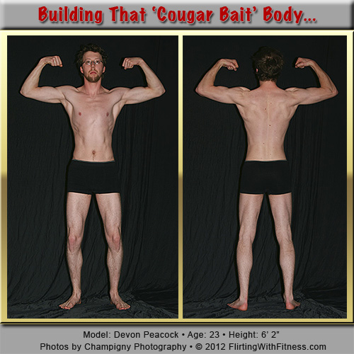 Bodybuilding for a 'cougar-bait' body... Model: Devon Peacock. Photo ©2012 Champigny Photography